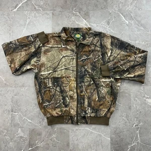 Cabelas Bomber Jacket Mens XLT XL Tall Camo Hunting Coat Realtree Real Tree Zip - Picture 1 of 11