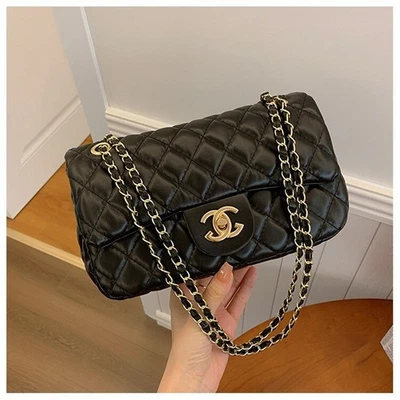 Single Shoulder Bag Girl Gift Ladies Crossbody Bag Diamond Grid Small Square Bag - Image 1 of 4