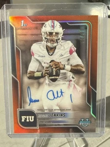 Bowman U 2025 cromo Keyone Jenkins #BCA-KJE naranja automático #’d/25 FIU QB RC ⭐️ - Imagen 1 de 3