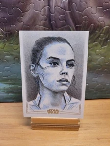 2024 Topps Star Wars High Tek Rey Sketch Card By Todd Aaron Smith 1/1 - Bild 1 von 2