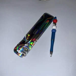 Homemade W/ Flair Beaded Pen BlackInk Refillable,Yellow,pink, Multiple Color New - Picture 1 of 16