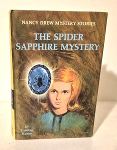 NANCY DREW MYSTERY STORIES - THE SPIDER SAPPHIRE, No. 45 Carolyn Keene - Picture 1 of 17