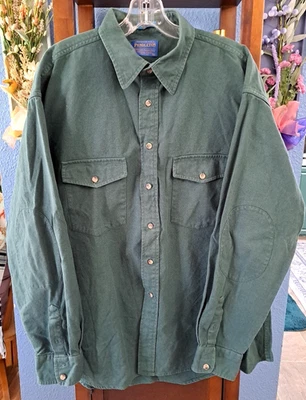 Vintage Pendelton Men's XL Forester Green Button-Down Shirt Long Sleeve Cotton - Image 1 of 4