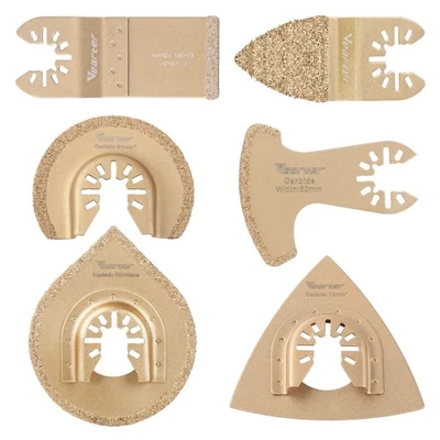 6tlg Sägeblätterset Hartmetall Oszillierende Multi-tool Fliesen Mörtel Schneiden - Bild 1 von 4