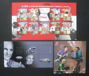 Österreich Kleinbogen aus 2004 sowie Block 20 und 21, postfrisch - Bild 1 von 2