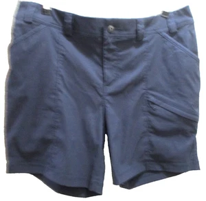 Duluth Trading Womens Cargo Shorts Size 18 Navy Nylon Spandex Outdoor Hiking 7" - Picture 1 of 5