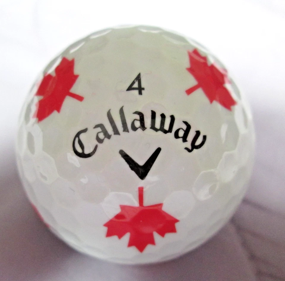 Callaway Chrome Soft Truvis Red Maple Leaf Golf Ball AAAAA - Imagem 1 de 1