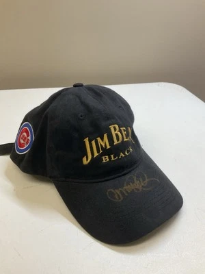 Ryne Sandberg Chicago Cubs Auto Autograph Signed Hat Jim Beam Black Promo Cap - Image 1 of 4