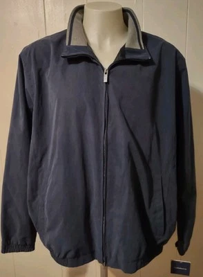 Croft & Barrow Jacket Men’s Size XXL Mesh Lined  Snap Pockets Full Zip Navy Blue - Image 1 of 4