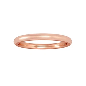 18 kt Rotgold Jewelco London Court satiniert gebürstet Band Ehering 2 mm - Bild 1 von 3