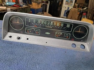 1964 65 66 Chevy deluxe  instrument cluster  Pickup Truck c10 k10 64-66  - Picture 1 of 8