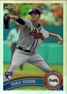 2011 Topps Chrome Refractors #217 Mike Minor Atlanta Braves - Picture 1 of 2