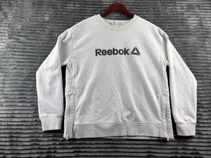 Reebok Crewneck Sweatshirt with Side Zippers Womens Size Medium Heather Gray Top - Picture 1 of 17