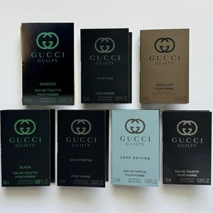 Gucci Guilty Men Cologne Collection Sample Spray Vials 8pc Set - Picture 1 of 5