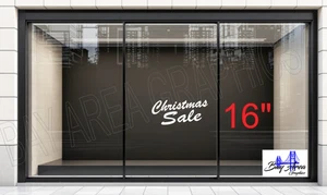 Christmas Sale Sign Vinyl Decal Storefront Window Large Graphic Oracal 651 🎄 - Picture 1 of 24