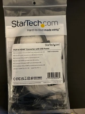 StarTech  VGA to HDMI Adaptor with Audio and USB power - AV to HDMI Converter - Image 1 of 3