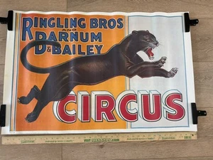 Vintage Ringling Bros and Barnum & Bailey Circus Black Panther Poster - Picture 1 of 11