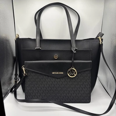 Nuevo con etiquetas Bolso de Mano Michael Kors Maisie 3 en 1 Grande Cuero Guijarro Negro LEER Foto 1 de 4