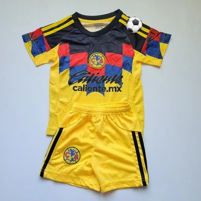Kid's jersey Multicolor Futbol Jersey, Club America Soccer uniform, Top & shorts - Image 1 of 3