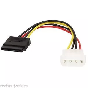 NEW MOLEX 5.25" 4 PIN TO S-ATA POWER CABLE ADAPTER - Picture 1 of 1