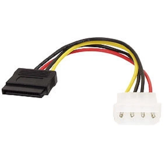 NEW MOLEX 5.25" 4 PIN TO S-ATA POWER CABLE ADAPTER - Image 1 of 1