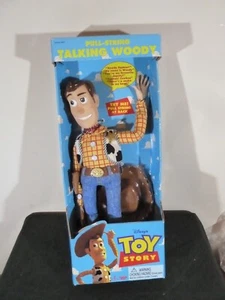 Disney Toy Story Talking Woody Zugschnur 1995 Thinkways Spielzeug Artikel 62943 NRFB - Bild 1 von 15