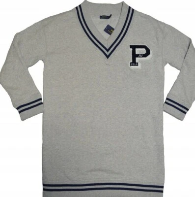 RALH LAUREN SWEATSHEART DRESS PREP PATCHES V-NECK SIZE - M,XL - Image 1 of 4