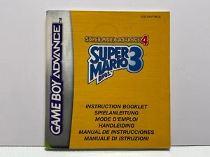 Notice Nintendo GameBoy Advance Super Mario Bros 3 GBA Instruction Booklet - Imagen 1 de 2