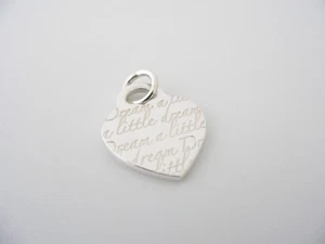 Tiffany & Co Heart Charm Dream a Little Pendant 4 Silver Necklace Bracelet Gift - Picture 1 of 3
