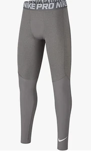 NWT Boys MEDIUM Nike Pro Dri-Fit Tight Fit Athletic Training Tights Grey - Picture 1 of 10