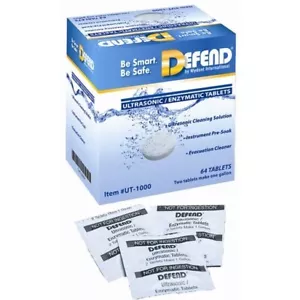 Defend Ultrasonic Enzymatic Tablets - 64 Tablets/Box, 2 Tablets/1 Ga UT-1000 - Picture 1 of 4