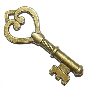 Colgante dije de metal llave de bronce antiguo M928 2 piezas - Imagen 1 de 3