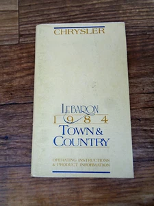 Chrysler Lebaron Town & Country 1984 fabricante de equipos originales manual del propietario - Imagen 1 de 2