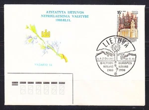 Lithuania 1990 Baltic Way / Lithuanian liberty event cover / Limited issue Luxe - Picture 1 of 1