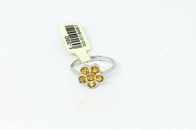 Anillo citrino oro blanco 14K nuevo con etiquetas $490 Foto 1 de 4