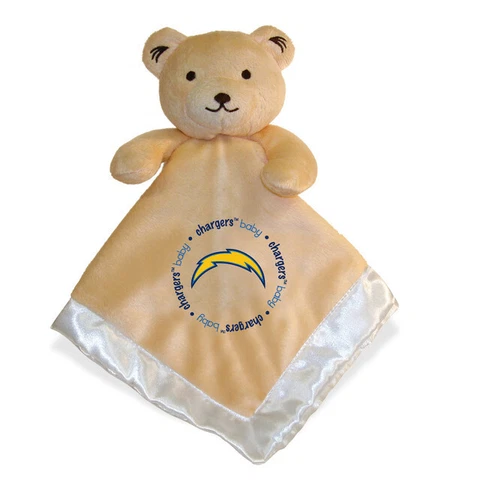 NFL Los Angeles Chargers Team Baby Toddler Security Bear with Attached Blanket Cover