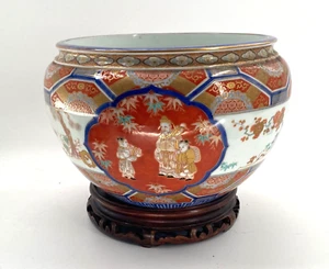 Meiji Japanese Fukagawa Koransha Imari Jardinière Bowl 11 Inch Diameter - Picture 1 of 8