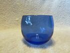 Tea Light Candle Holders Cobalt Blue Glass Roly Poly  6/1241