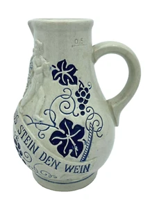WickWerke German Jug/Pitcher 7" T With Figural, Grape and Leaf Pattern - Picture 1 of 4