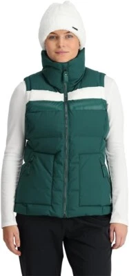 Spyder Gilet Eastwood Down VEST PUFFER JACKET Ski Women's S SM 38B035306 GREEN - Image 1 of 4