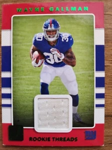 2017 Panini Donruss - Rookie Threads Wayne Gallman #39 Green (MEM, RC) - Picture 1 of 4