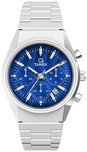 New Q Timex Falcon Eye Chronograph 40mm Stainless Steel Bracelet Watch TW2W33700 - Picture 1 of 5
