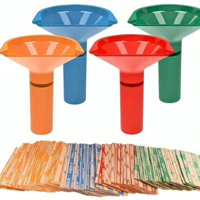 100 envoltorios de monedas planos surtidos - 4 tubos clasificadores de monedas - centavo, níquel, centavo, cuarto Foto 1 de 4