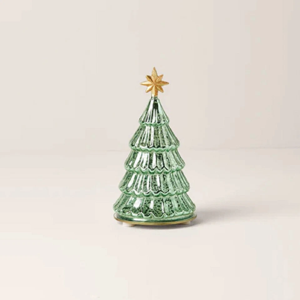 Lenox Christmas RADIANT LIGHT - Glass Pine Tree Figurine - Lights Up - N/O - Image 1 of 1