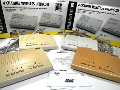 2x Novi 4 Channel Wireless Intercoms WI-4C Suited For Offices, Rooms, Home - Image 1 of 4
