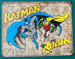 Batman & Robin Metal sign 16 x 12 Inches Superhero Games Man Cave Novelty Gift - Picture 1 of 2