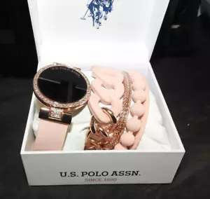 U.S. Polo Assn. Ladies Pink Watch & Bracelet Collection NEW in Box - Picture 1 of 6