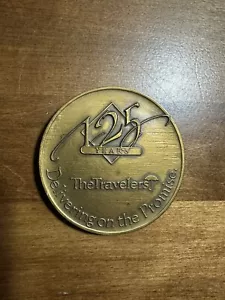 The Travelers 1864-1989-125th Ann Bronze Medal Coin Token 2.5” - Picture 1 of 5