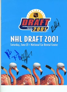 Revista Hockey Breakaway 2001 NHL Entry Draft 3 autógrafos 100 % Gtd. Panteras - Imagen 1 de 1