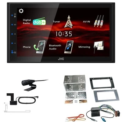 JVC KW-M180DBT 2DIN DAB+ Autoradio für Seat Exeo ab 2009 anthrazit ohne Canbus - Bild 1 von 4